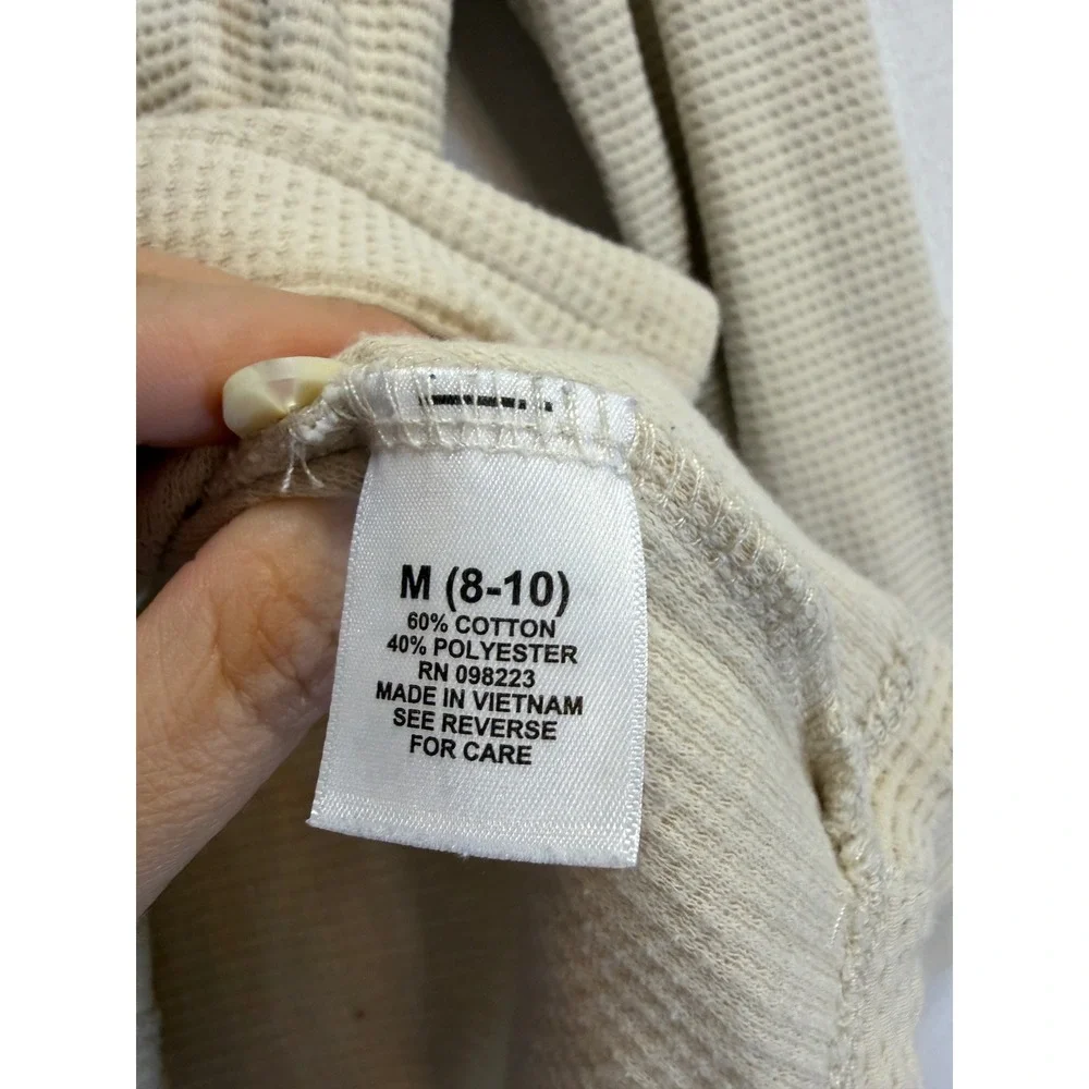 Magellan Outdoors Kids Cream Waffle Campfire Shirt Jacket Shacket Size M 8-10